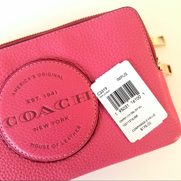 Coach Dempsey Tote Pink Leather Purse Wallet Set - Picture 12 of 12